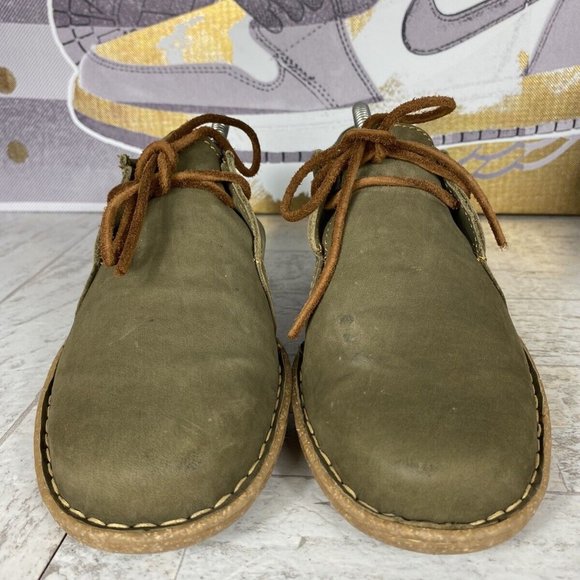 Born Nuala Army Green Nubuck Boho Boots Lace Up Womens Size 7 GUC‎ - Picture 4 of 11